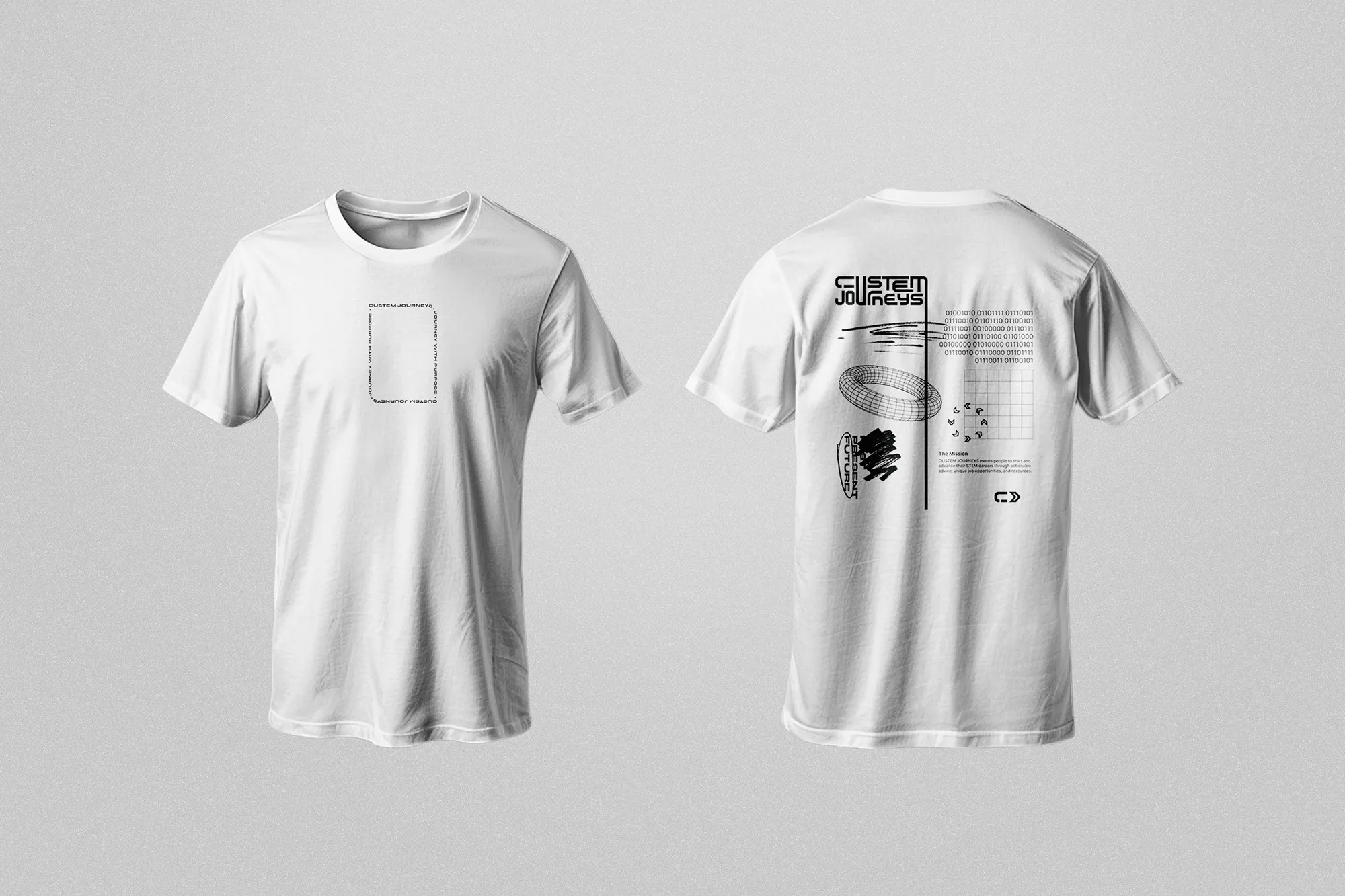 Sample cuSTEM Journeys branded t-shirt design